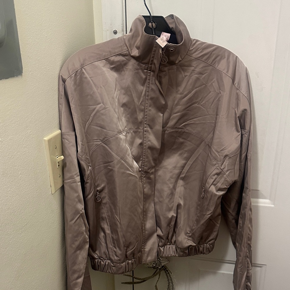 Victoria's Secret beige windbreaker jacket